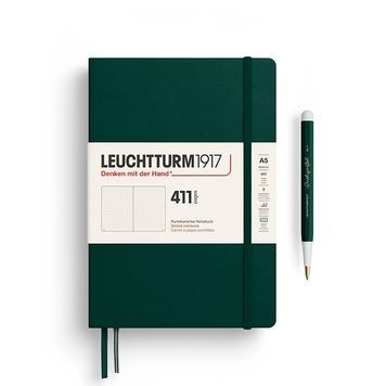 БлокнотиБлокнот Leuchtturm1917 Середній, 411 сторінок, Forest Green, Крапка придбати в Dreamarium