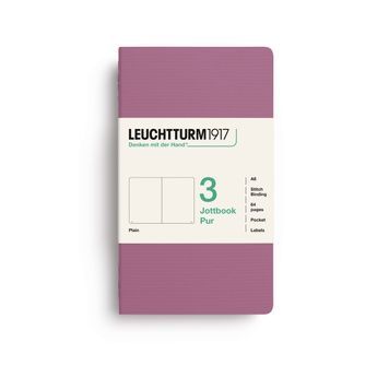 БлокнотиБлокнот Leuchtturm1917, Jottbook Pur, Pocket, Dusty Rose, 3 шт, чисті аркуші придбати в Dreamarium
