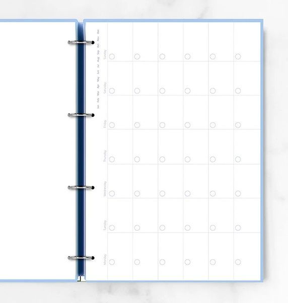 Бланки для органайзерівБланки огляд місяця недатовані Filofax (Clipbook), A4, білі придбати в Dreamarium