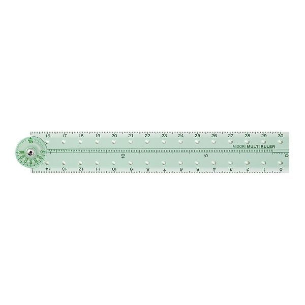 ЛінійкиКомпактна мультифункціональна лінійка Midori, Multi Ruler, 30 см, Green придбати в Dreamarium