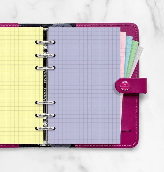 Бланки для органайзерівБланки в клітинку до органайзеру Filofax, Personal, pastel придбати в Dreamarium