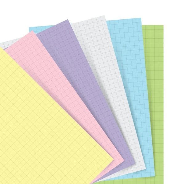 Бланки для органайзерівБланки в клітинку до органайзеру Filofax, Personal, pastel придбати в Dreamarium