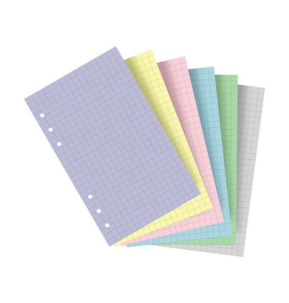 Бланки для органайзерівБланки в клітинку до органайзеру Filofax, Personal, pastel придбати в Dreamarium