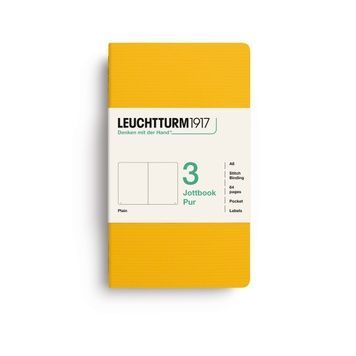 БлокнотиБлокнот Leuchtturm1917, Jottbook Pur, Pocket, Sunflower, 3 шт, чисті аркуші придбати в Dreamarium
