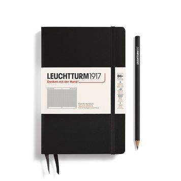 БлокнотиБлокнот Leuchtturm1917 Paperback (B6+), Чорний, Клітинка придбати в Dreamarium