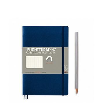 БлокнотиБлокнот Leuchtturm1917 Paperback (B6+), М'яка обкладинка, Темно-синій, Крапка придбати в Dreamarium