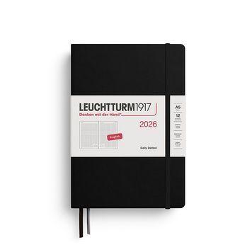 Датовані блокнотиЩоденник Leuchtturm1917 Medium (A5) 2026 Black (крапка) придбати в Dreamarium