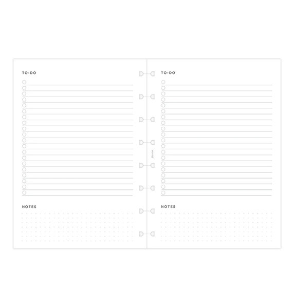 Блокноти зі змінними аркушамиБланки To Do Minimal для блокнота Filofax A5 придбати в Dreamarium