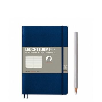 БлокнотиБлокнот Leuchtturm1917 Paperback (B6+), М'яка обкладинка, Темно-синій, Лінія придбати в Dreamarium