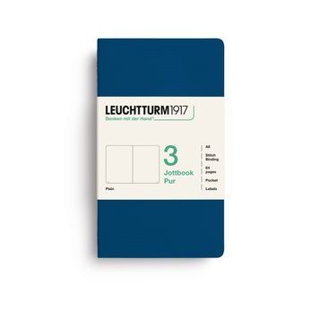 БлокнотиБлокнот Leuchtturm1917, Jottbook Pur, Pocket, Indigo, 3 шт, чисті аркуші придбати в Dreamarium