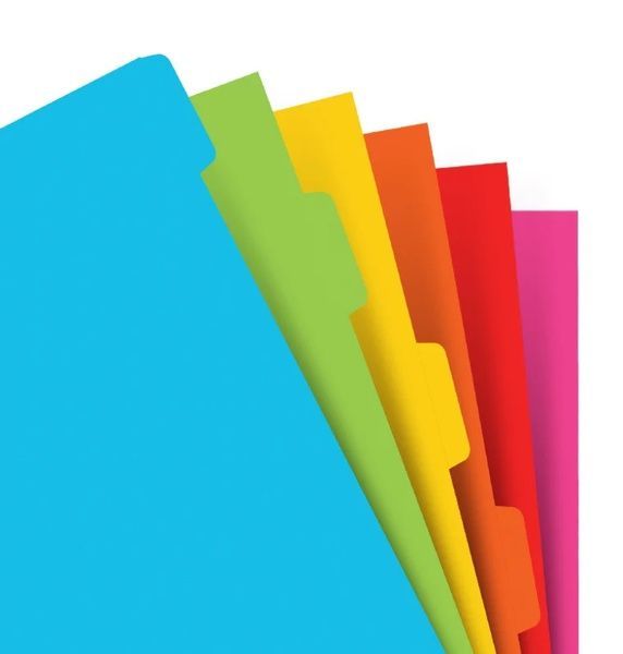 Аксесуари для органайзерівРозділювачі універсальні Filofax, A5, bright придбати в Dreamarium
