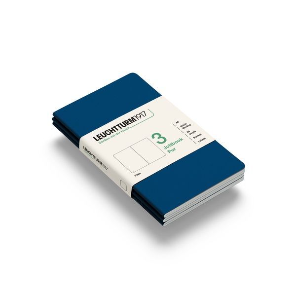 БлокнотиБлокнот Leuchtturm1917, Jottbook Pur, Pocket, Indigo, 3 шт, чисті аркуші придбати в Dreamarium