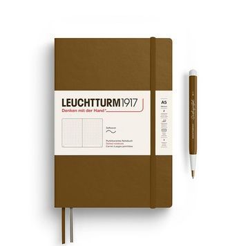 БлокнотиБлокнот Leuchtturm1917 Середній, М'яка обкладинка, Spice Brown, Крапка придбати в Dreamarium