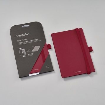Петлі для ручокКишеня і резинка для блокнота Semikolon, A5, burgundy придбати в Dreamarium