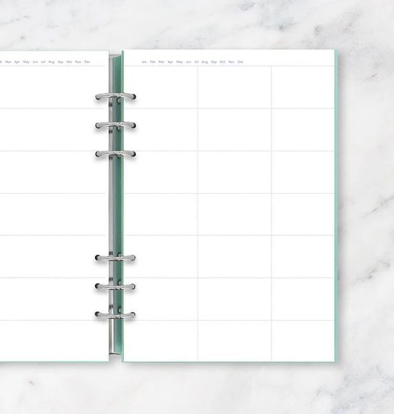 Бланки для органайзерівНедатовані бланки тиждень на розвороті Filofax, A5, (Clipbook), білі придбати в Dreamarium
