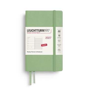 Датовані блокнотиЩотижневик з нотатками Leuchtturm1917 Pocket (A6) 2027 Sage придбати в Dreamarium