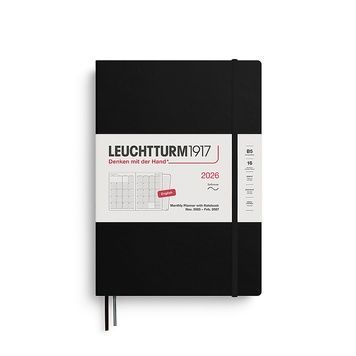 Датовані блокнотиЩомісячник з нотатником Leuchtturm1917 Composition (B5) м'яка обкл., 2026 Black придбати в Dreamarium