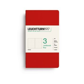 БлокнотиБлокнот Leuchtturm1917, Jottbook Pur, Pocket, Cherry, 3 шт, крапка придбати в Dreamarium