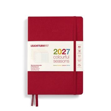 Датовані блокнотиЩотижневик з нотатками Leuchtturm1917 Colourful Seasons, Medium (A5) 2027 Autumn-Red (крапка) придбати в Dreamarium