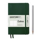 БлокнотиБлокнот Leuchtturm1917 Outlines, Paperback (B6+), Зелений, Крапка придбати в Dreamarium