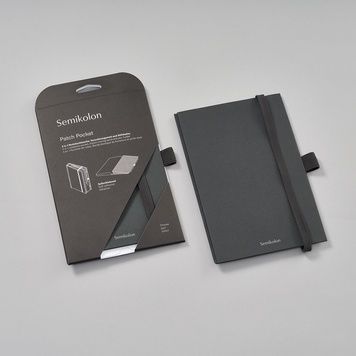 Петлі для ручокКишеня і резинка для блокнота Semikolon, A5, lava stone придбати в Dreamarium