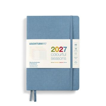 Датовані блокнотиЩотижневик з нотатками Leuchtturm1917 Colourful Seasons, Medium (A5) 2027 Winter-Blue (крапка) придбати в Dreamarium