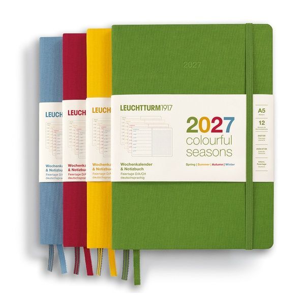 Датовані блокнотиЩотижневик з нотатками Leuchtturm1917 Colourful Seasons, Medium (A5) 2027 Winter-Blue (крапка) придбати в Dreamarium