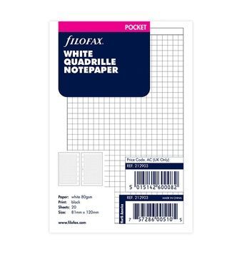 Бланки для органайзерівБланки в клітинку до органайзеру Filofax, Pocket, білі придбати в Dreamarium