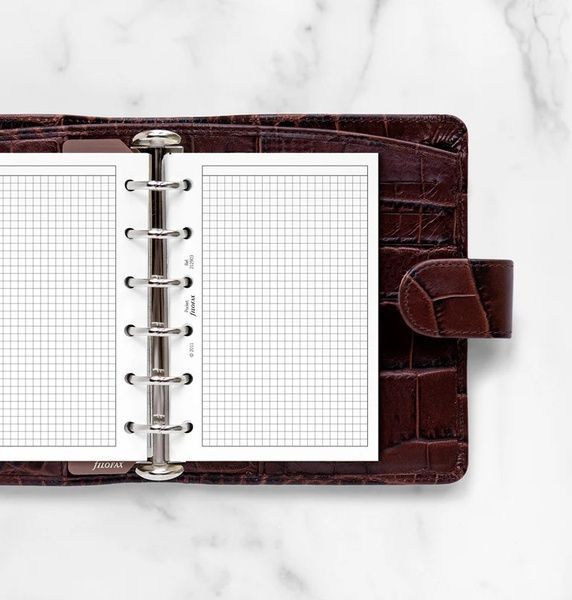 Бланки для органайзерівБланки в клітинку до органайзеру Filofax, Pocket, білі придбати в Dreamarium