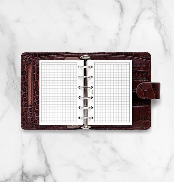 Бланки для органайзерівБланки в клітинку до органайзеру Filofax, Pocket, білі придбати в Dreamarium