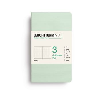 БлокнотиБлокнот Leuchtturm1917, Jottbook Pur, Pocket, Mint Green, 3 шт, крапка придбати в Dreamarium