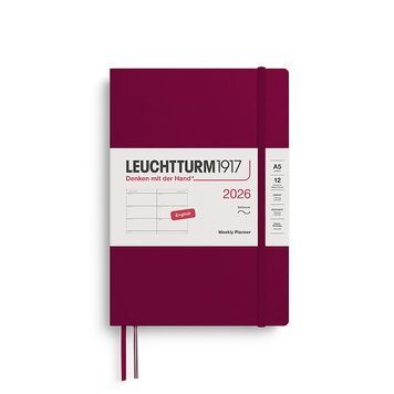 Датовані блокнотиЩотижневик Leuchtturm1917 Medium (A5) м'яка обкл., 2026 Port Red придбати в Dreamarium