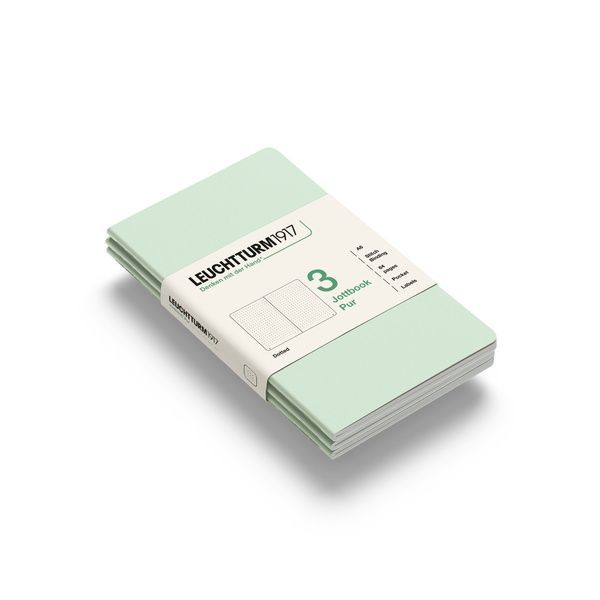 БлокнотиБлокнот Leuchtturm1917, Jottbook Pur, Pocket, Mint Green, 3 шт, крапка придбати в Dreamarium