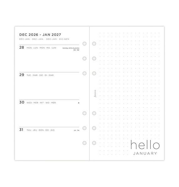 Бланки для органайзерівБланки Тиждень на розвороті Minimal, Personal, 2027 рік придбати в Dreamarium
