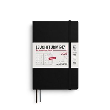 Датовані блокнотиЩомісячник з нотатником Leuchtturm1917 Paperback (B6+) м'яка обкл., 2026 Black придбати в Dreamarium