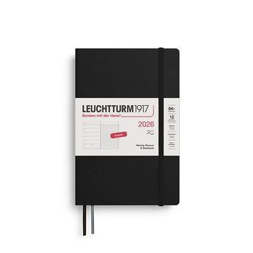 Датовані блокнотиЩотижневик з нотатками Leuchtturm1917 Paperback (B6+) м'яка обкл., 2026 Black придбати в Dreamarium