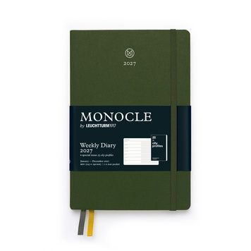 Датовані блокнотиЩотижневик з нотатками Monocle by Leuchtturm1917 Paperback (B6+), 2027 Olive придбати в Dreamarium