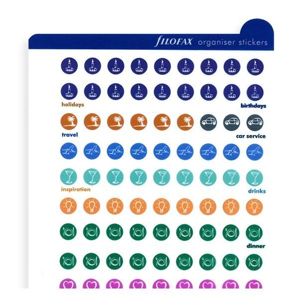 Аксесуари для органайзерівНабір стікерів до органайзеру Filofax, Personal придбати в Dreamarium