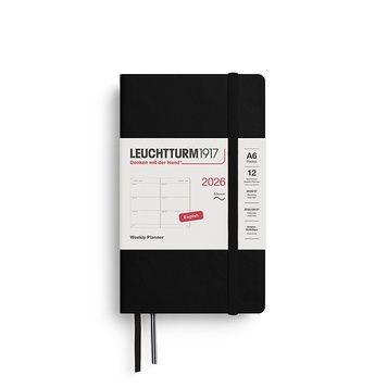 Датовані блокнотиЩотижневик Leuchtturm1917 Pocket (A6) м'яка обкл., 2026 Black придбати в Dreamarium