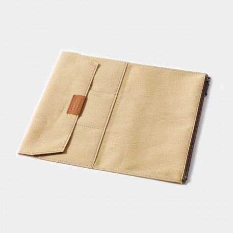 Traveler's NotebookКишеня на блискавці (текстиль) для TRAVELER'S Notebook, Regular size, бежевий придбати в Dreamarium