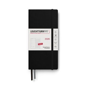 Датовані блокнотиЩотижневик з нотатками Leuchtturm1917 Wallet (B6+ x A6) 2026 Black (крапка) придбати в Dreamarium