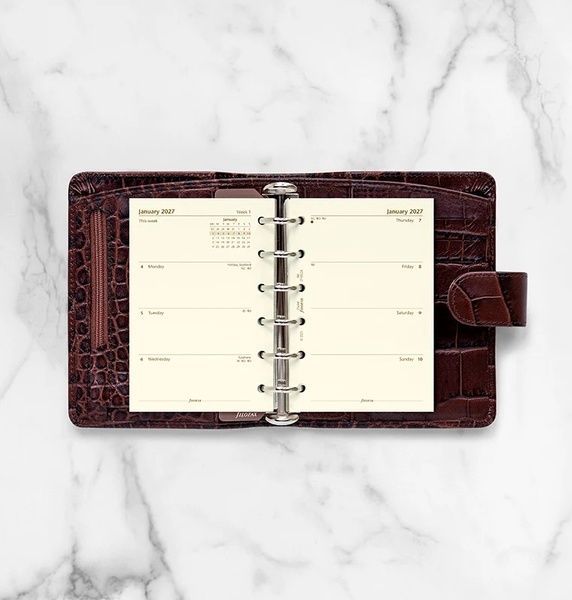 Бланки для органайзерівБланки Тиждень на розвороті, Pocket, cotton cream, англ., 2027 рік придбати в Dreamarium