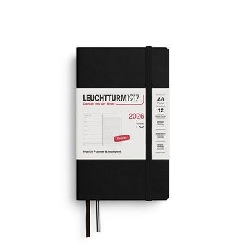Датовані блокнотиЩотижневик з нотатками Leuchtturm1917 Pocket (A6) м'яка обкл., 2026 Black придбати в Dreamarium