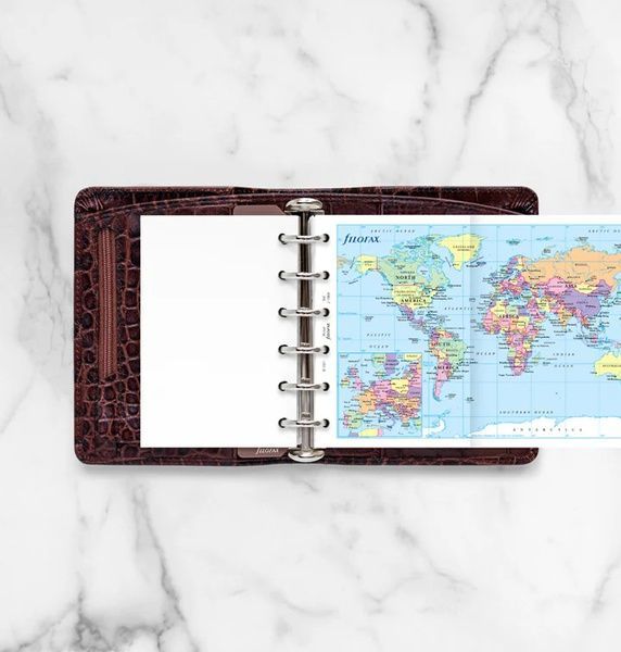 Аксесуари для органайзерівМапа світу до органайзеру Filofax, Pocket придбати в Dreamarium