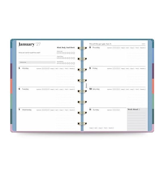 Блокноти зі змінними аркушамиБлокнот-планер Filofax Ultimate Life Companion, Colour Stripes Soft, 2027 рік придбати в Dreamarium
