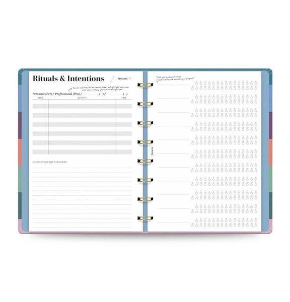 Блокноти зі змінними аркушамиБлокнот-планер Filofax Ultimate Life Companion, Colour Stripes Soft, 2027 рік придбати в Dreamarium
