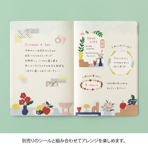 БлокнотиБлокнот Midori Yuru Log Motif Textile, B6, крапка придбати в Dreamarium