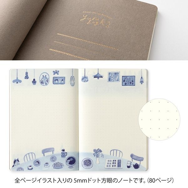БлокнотиБлокнот Midori Yuru Log Blue Nordic, B6, крапка придбати в Dreamarium