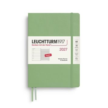 Датовані блокнотиЩотижневик з нотатками Leuchtturm1917 Medium (A5) 2027 Sage придбати в Dreamarium