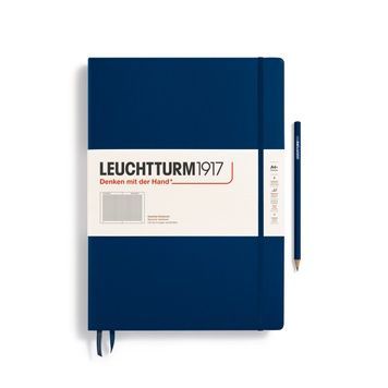 БлокнотиБлокнот Leuchtturm1917, Master Classic (А4+), Navy, клітинка придбати в Dreamarium